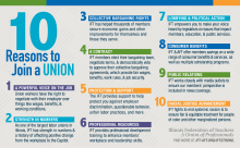 10 reasons to join a union infographic